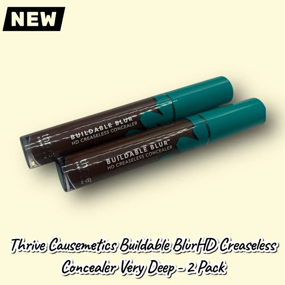 New Thrive Causemetics Buildable Blur™ HD Creaseless Concealer – Very Deep (Warm